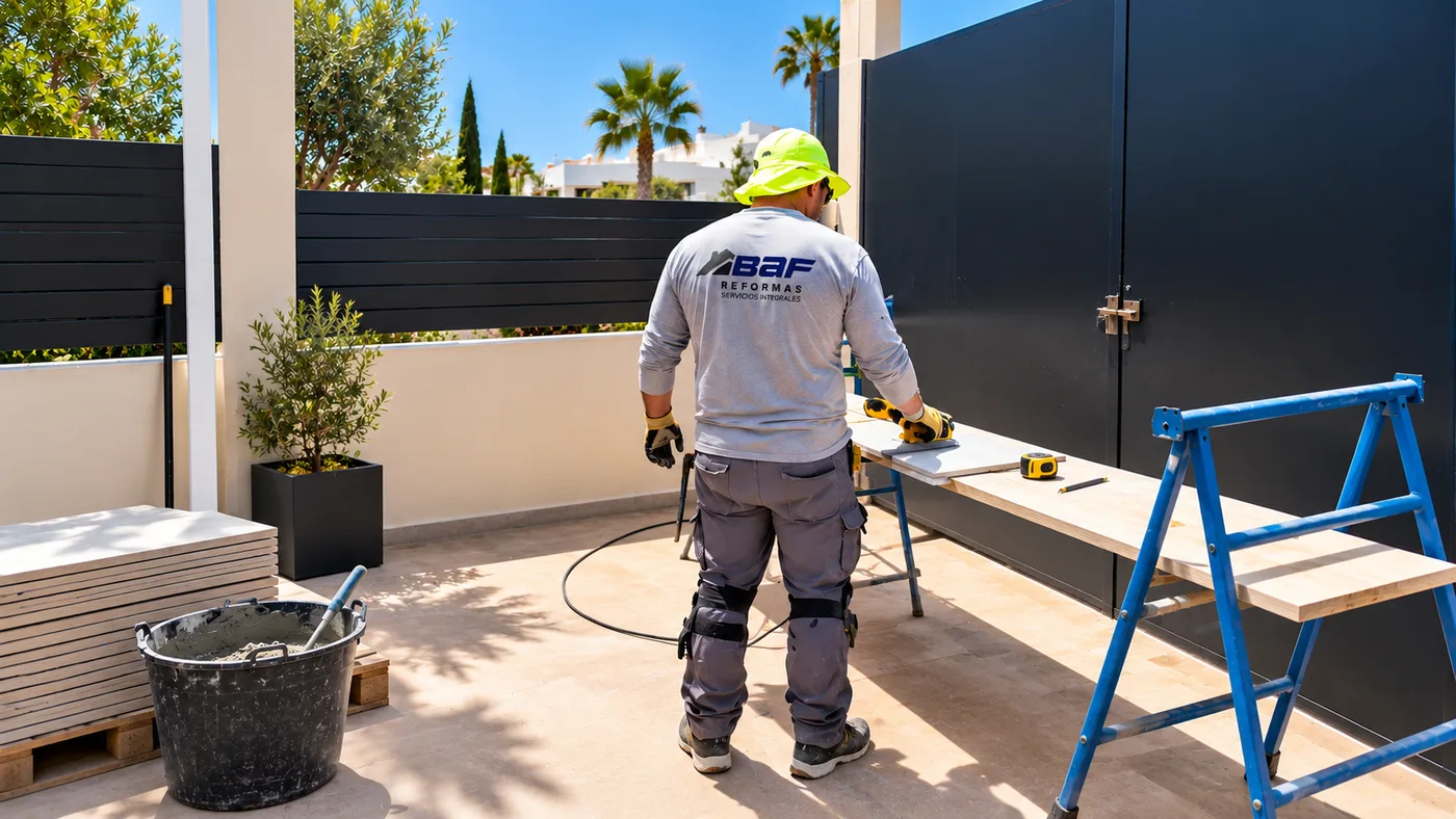 Profesional BAF trabajando